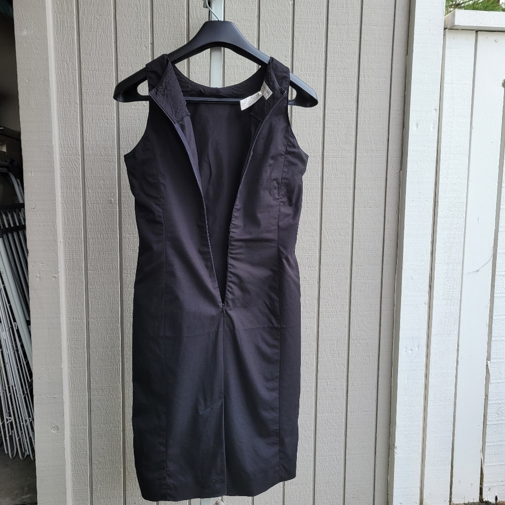 Y2K Sleeveless Cotton Stretch Dress EUC | Ladies 12 Black Jones New York - Picture 2 of 14